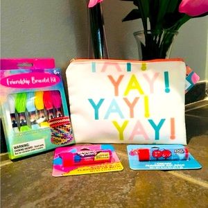 Cosmetic bag with goodies